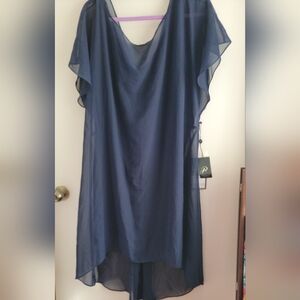 Adrianna Papell Navy Sheath Dress